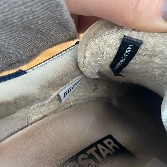 Navy and silver Golden Goose superstar low-top sneakers - Picture 4 of 5